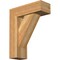 Ekena Millwork Traditional Block Rough Sawn Bracket w/ Offset Brace, Western Red Cedar, 6"W x 16"D x 20"H BKT0604X16X20TRA05RWR - alternate 1
